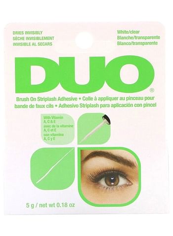 Duo Brush On Striplash Eyelash Adhesive White/Clear