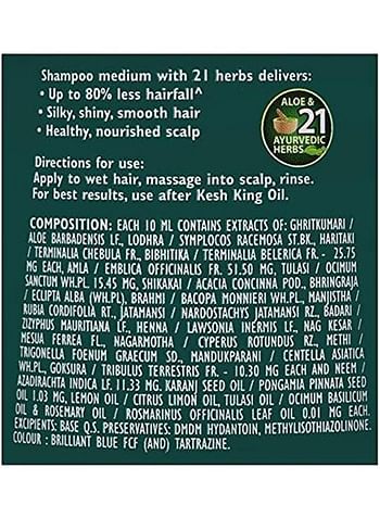 Kesh King Anti Hairfall Shampoo With Aloe And 21 Herbs Multicolour 340ml