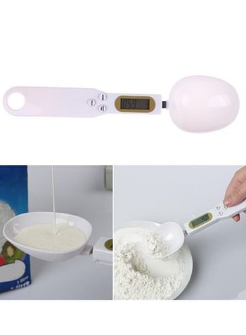 Digital Measuring Spoons with Scale For Cooking White