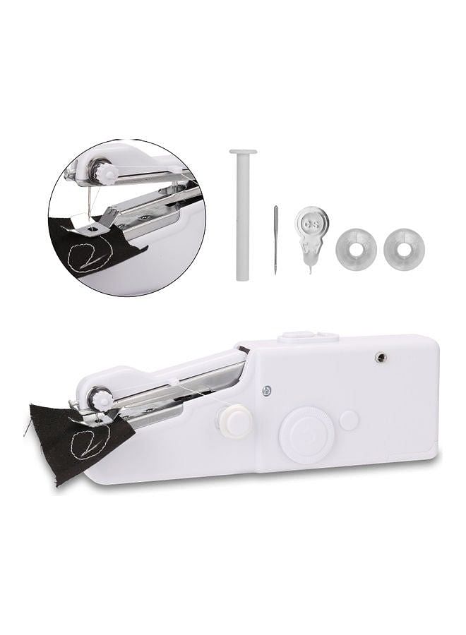 Portable Electric Sewing Machine with Tools for P-11660W* White/Silver