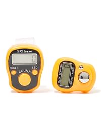 Rosh 2-Piece Digital Electronic Finger Wearable Tally Counter Orange