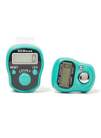 Rosh 2-Piece Digital Electronic Finger Wearable Tally Counter Green