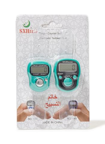 Rosh 2-Piece Digital Electronic Finger Wearable Tally Counter Green