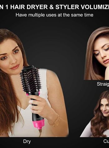 Hair Dryer Styler Pink/Black