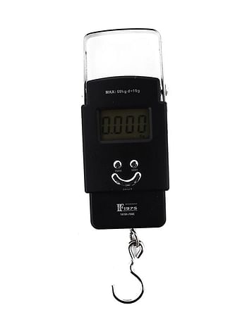 FF1976 Portable Electronic Luggage Scale Black/Silver 50kg