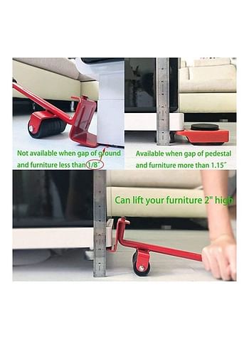 Furniture Lifter Tool Set Red