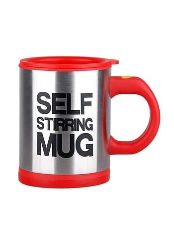 Self Stirring Coffee Cup With Lid Red