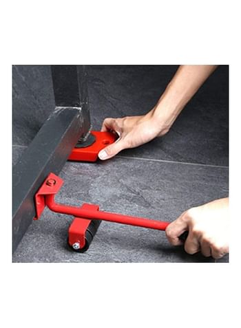 KUYING Pack Of 5 Artifact Durable Furniture Lifter Red/Black