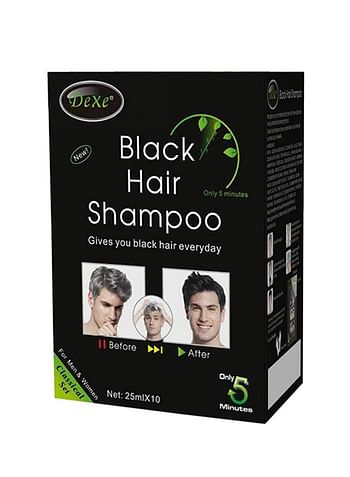 Dexe Hair Colouring Shampoo Black 10x25ml