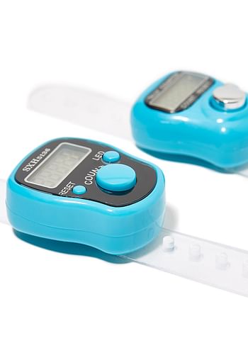 Rosh 2-Piece Digital Electronic Finger Wearable Tally Counter Light Blue