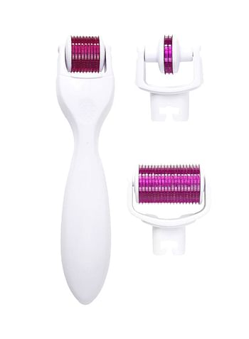 Generic 3 In 1 Professional Facial Improvement Derma Roller White/Purple