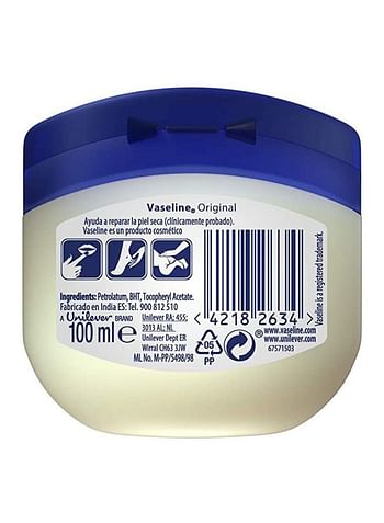 Vaseline Original Pure Petroleum Jelly White 100ml