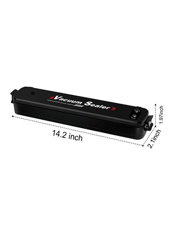 Automatic Vacuum Sealer Black 14.2x1.97x2.1inch