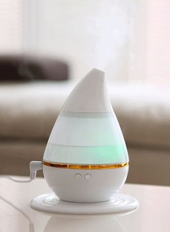 Generic Ultra-Quiet Ultrasonic Air Humidifier 3D Effect Aromatherapy Diffuser White