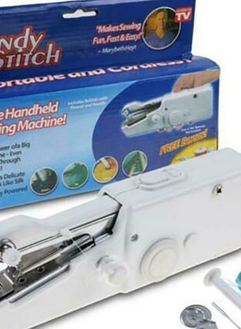 Generic Portable Handy Stitch Handheld Sewing Machine White 8.8 x 5.8 x 2.2inch White 8.8 x 5.8 x 2.2inch