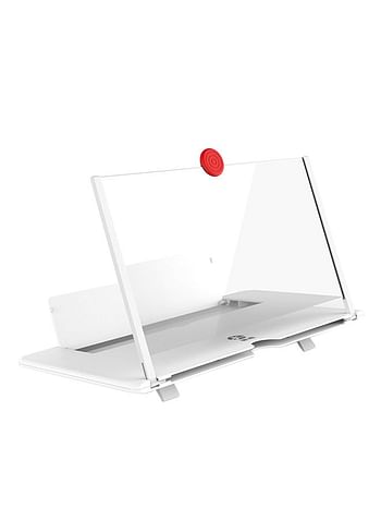 KKmoon 3D Effect Large Screen Magnifier With Desk Holder White