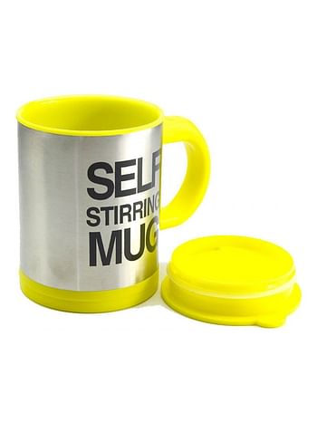 Generic Self Stirring Mug Yellow/Silver 400ml