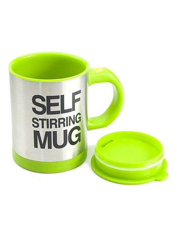 Generic Self Stirring Mug Green/Silver 400ml