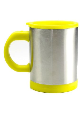 Generic Portable Self Auto Mixing And Self Stirring Mug Yellow/Silver