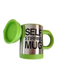 Generic Stainless Steel Self Stirring Coffee Mug Green/Silver