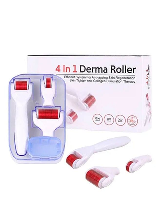 Derma Roller 4 In 1 Tool For Complete Skin Care Multicolour