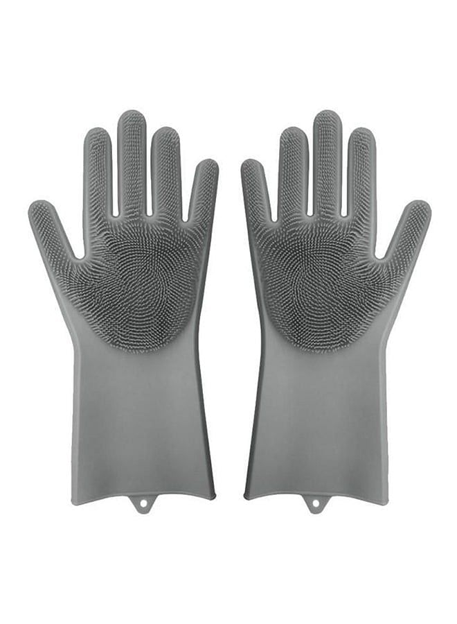 Generic Silicone Scrubber Cleaning Gloves Grey 21grams