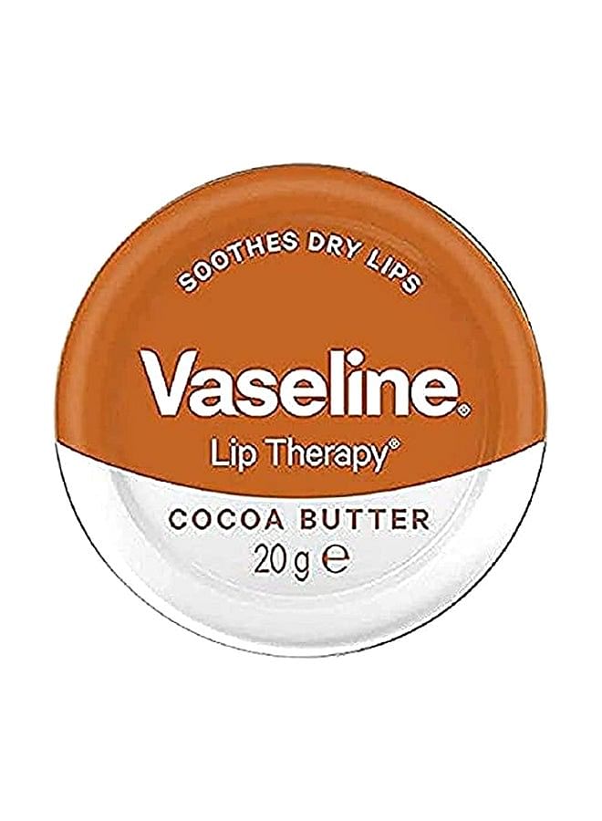 Vaseline Lip Therapy Cocoa Butter Balm Tin - 17 gms