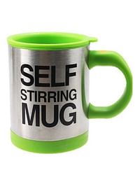 Self Stirring Mug Silver/Green