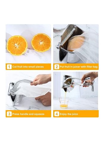 Manual Lemon Juicer Silver 12.50 x 15.00 x 0.65cm