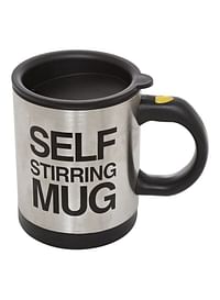 Self Stirring Mug Silver/Black