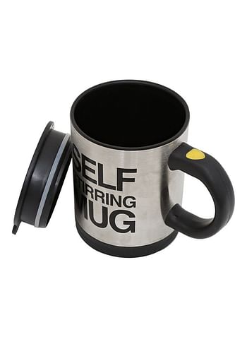 Self Stirring Mug Silver/Black