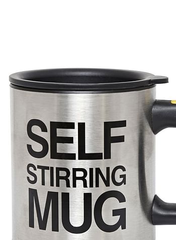 Self Stirring Mug Silver/Black