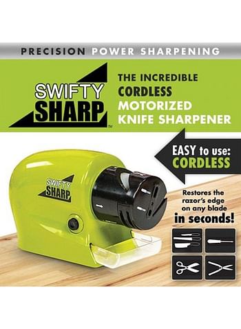 Cordless Motorized Knife Sharpener Green/Black