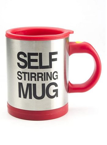 Self Stirring Mug Red/Silver