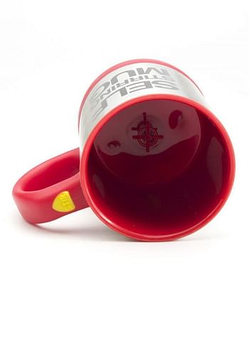 Self Stirring Mug Red/Silver