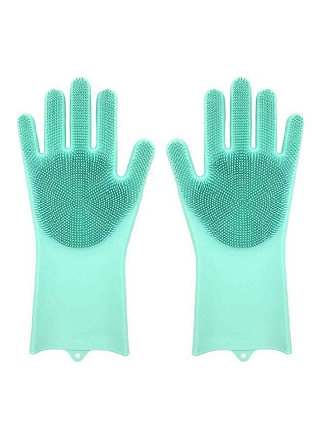 Magic Washing Scrubber Heat Resistant Silicone Gloves Light Green 17.8X3.7X39.5cm