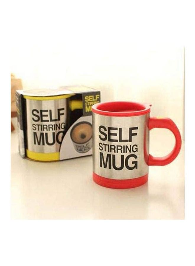 Automatic Electric Self Stirring Mug Coffee Mixing Drinking Cup Stainless Steel Red