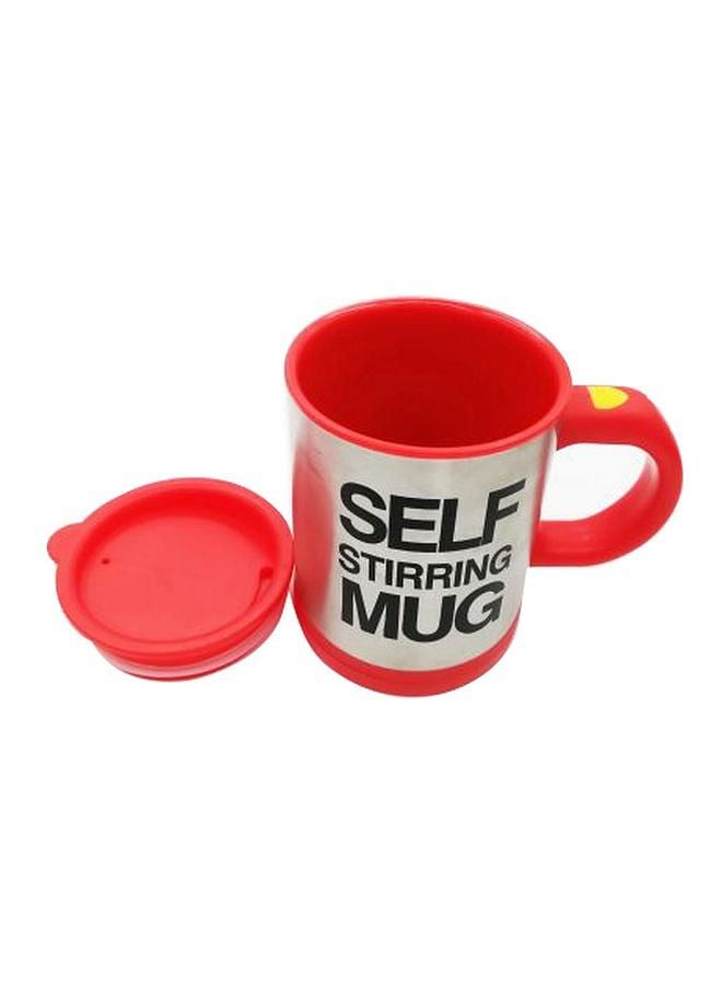 Self Stirring Mug Silver/Red/Black