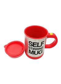 Self Stirring Mug Silver/Red/Black