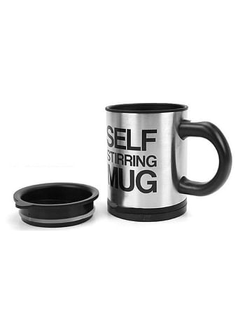 Self Stirring Electric Coffee Mug Black/Silver 350cm