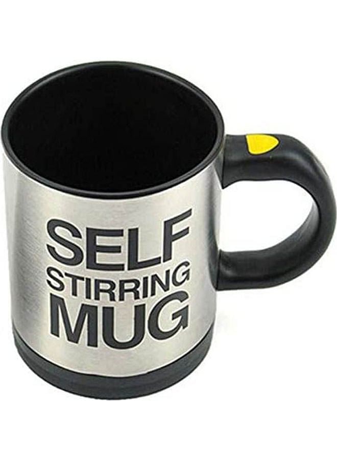 Automatic Electric Self Stirring Mug Coffee Mixing Drinking Cup- Silver 350ml