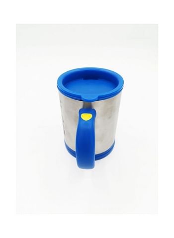 Self Stirring Mug Silver/Blue/Black