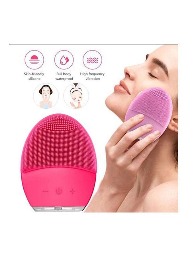 Forever Lina Mini Silicone Ultrasonic Facial Cleanser Brush Fucshia