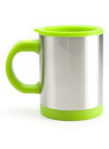 Self Stirring Mug Green/Silver 400ml