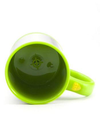 Self Stirring Mug Green/Silver 400ml