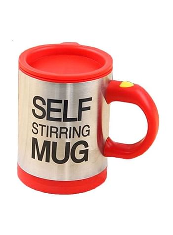 Self Stirring Electric Mug Silver/Red 400ml