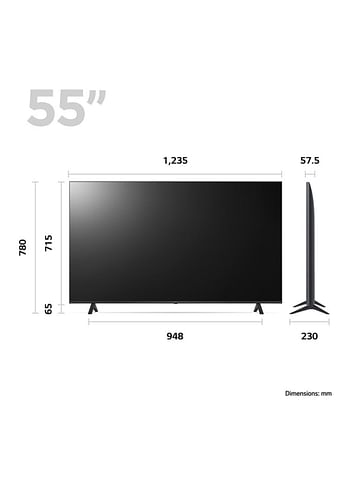 LG 55-Inch 4K Ultra HD Smart OLED TV With AI ThinQ, Dolby Vision IQ, Dolby Atmos, webOS, Alexa Built-In, Google Assistant, HDMI 2.1, Gaming Mode OLED55B46LA Black