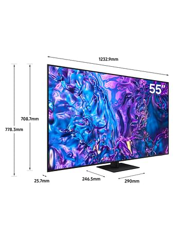 Samsung Smart TV, QLED, Q70D, 55 Inch, 2024, International Edition 100% Color Volume with Quantum Dot, 4K AI Upscaling, Tizen OS, Motion Xcelerator 120Hz QA55Q70D Titan Gray