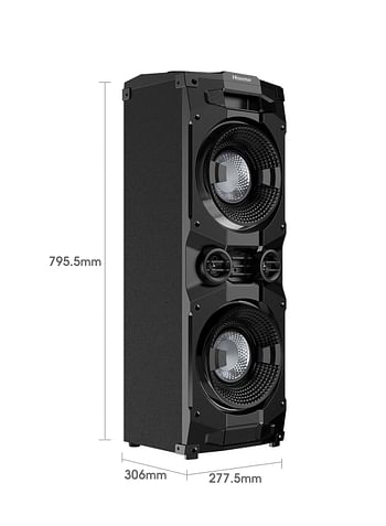 Hisense Party Speaker With 400 Watts Output Power & 200 Watts Built-In Woofer HP130 Black