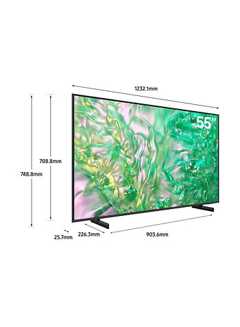 Samsung 55 Inch 4K Upscaling UHD TV Dynamic Crystal Color Air Slim Design 50HZ Built in receiver (2024) - UA55DU8000UXZN Titan Gray